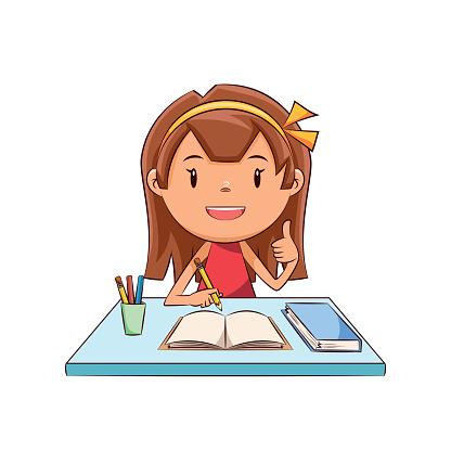 Free-clipart-girl-doing-homework-clipart-collection-homework